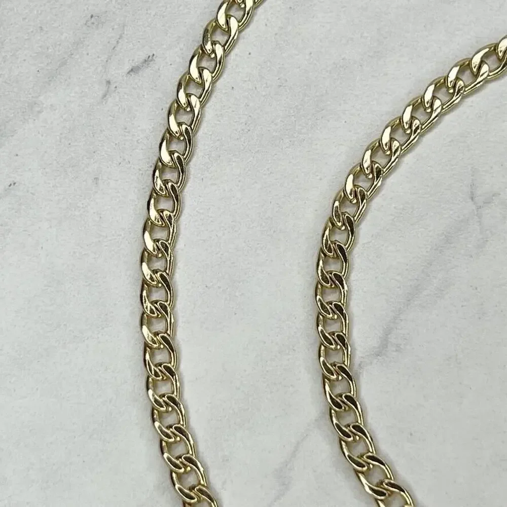 Gold Tone Skinny Chain Link Purse Handbag Bag Replacement Strap ✨